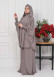 Muslim Hijab Dresses For Women -Standard Size Hooded Veiled Sheet 824 - light brown