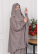 Muslim Hijab Dresses For Women -Standard Size Hooded Veiled Sheet 824 - light brown