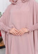 Muslim Hijab Dresses For Women -Standard Size Hooded Veiled Sheet 824 Pembe
