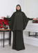 Muslim Hijab Dresses For Women -Standard Size Hooded Veiled Sheet 824 kuyu haki