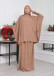 Muslim Hijab Dresses For Women -Standard Size Hooded Veiled Sheet 824 - wheat