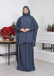 Muslim Hijab Dresses For Women -Standard Size Hooded Veiled Sheet 824 - dark gray
