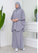 Muslim Hijab Dresses For Women -Standard Size Hooded Veiled Sheet 824 Gri