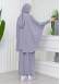 Muslim Hijab Dresses For Women -Standard Size Hooded Veiled Sheet 824 Gri