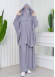 Muslim Hijab Dresses For Women -Standard Size Hooded Veiled Sheet 824 Gri