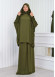 Muslim Hijab Dresses For Women -Standard Size Hooded Veiled Sheet 824 Yeşil