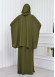 Muslim Hijab Dresses For Women -Standard Size Hooded Veiled Sheet 824 Yeşil