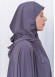 Muslim Hijab Dresses For Women -Standard Size Hooded Veiled Sheet 824 Antrasit