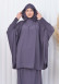 Muslim Hijab Dresses For Women -Standard Size Hooded Veiled Sheet 824 Antrasit
