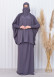 Muslim Hijab Dresses For Women -Standard Size Hooded Veiled Sheet 824 Antrasit