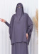 Muslim Hijab Dresses For Women -Standard Size Hooded Veiled Sheet 824 Antrasit