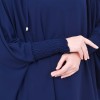 سدال شرعي طويل مع كبشون 3 قطع (شرشف,جلباب شرعي ) 824 Lacivert