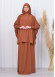 Muslim Hijab Dresses For Women -Standard Size Hooded Veiled Sheet 824 - tan