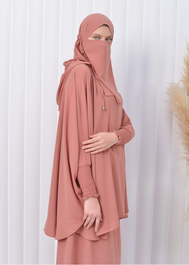 Muslim Hijab Dresses For Women -Standard Size Hooded Veiled Sheet 824 somon
