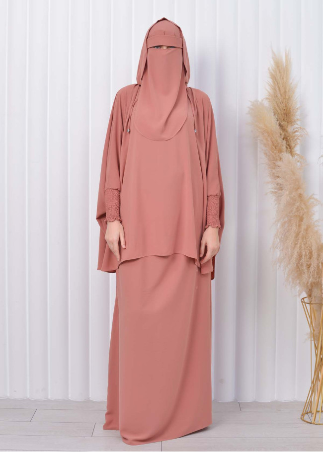 Muslim Hijab Dresses For Women -Standard Size Hooded Veiled Sheet 824 somon