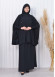 Muslim Hijab Dresses For Women -Standard Size Hooded Veiled Sheet 824 Siyah