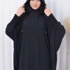 سدال شرعي طويل مع كبشون 3 قطع (شرشف,جلباب شرعي ) 824 Siyah