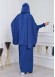 Muslim Hijab Dresses For Women -Standard Size Hooded Veiled Sheet 824 deniz mavisi