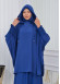 Muslim Hijab Dresses For Women -Standard Size Hooded Veiled Sheet 824 deniz mavisi