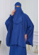Muslim Hijab Dresses For Women -Standard Size Hooded Veiled Sheet 824 deniz mavisi