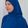 سدال شرعي طويل مع كبشون 3 قطع (شرشف,جلباب شرعي ) 824 deniz mavisi