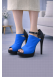 حذاء كعب عالي بتصميم عصري وحزام كاحل 6305 - ازرق