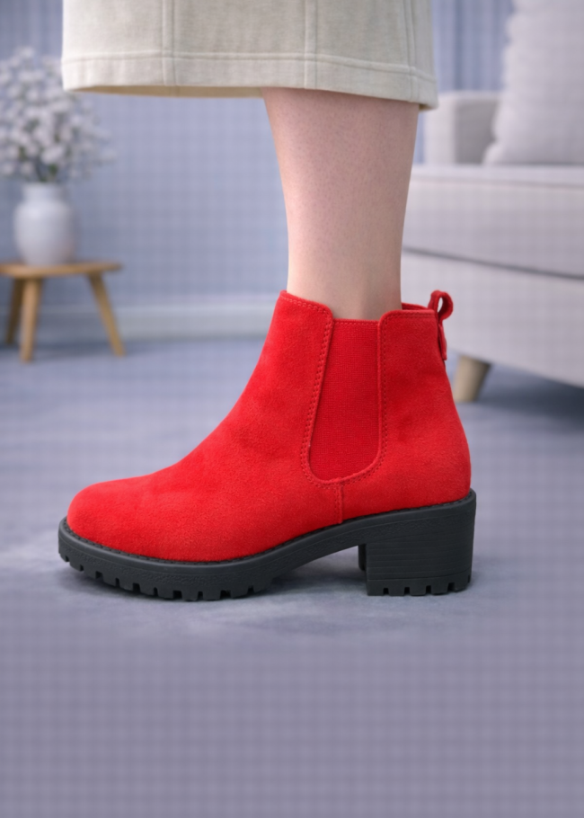 6307 حذاء نسائي شاموا - احمر