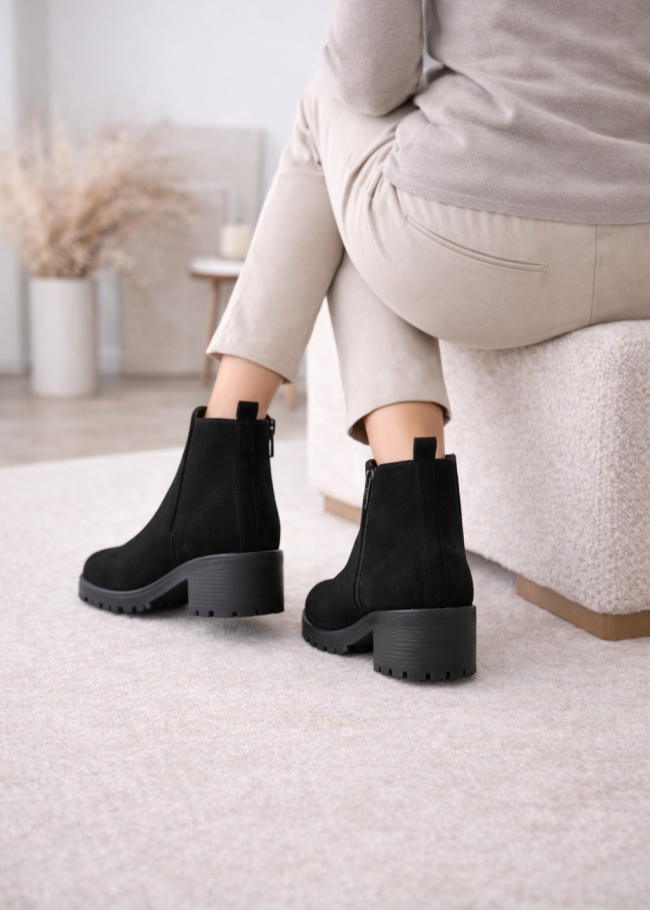 6307 حذاء نسائي شاموا - اسود