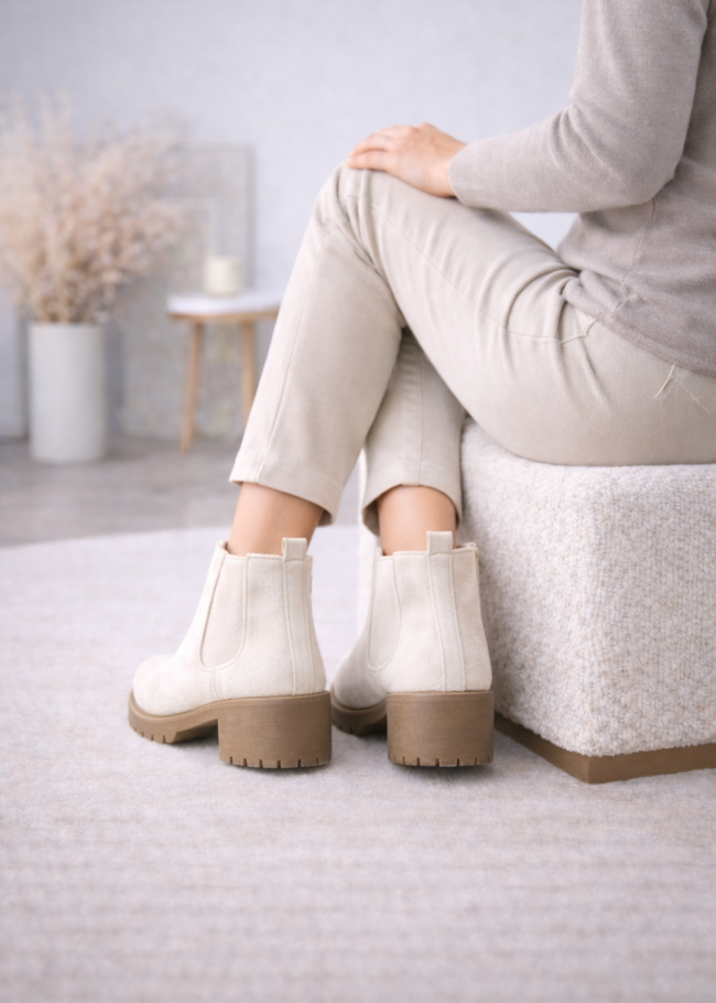 6307 حذاء نسائي شاموا - بيج