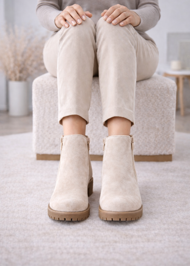 6307 حذاء نسائي شاموا - بيج