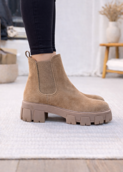 بوط كاحل شامواه بيج بنعل ضخم وتصميم تشيلسي 6308 - شوكو