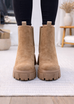 بوط كاحل شامواه بيج بنعل ضخم وتصميم تشيلسي 6308 - شوكو