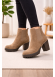 Weinrote Chelsea Boots in Wildleder-Optik mit Profilsohle 6309 - Mausgrau