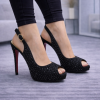 6311 حذاء نسائي ستراس - black