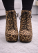 6312 حذاء نسائي كعب عالي - جلد النمر