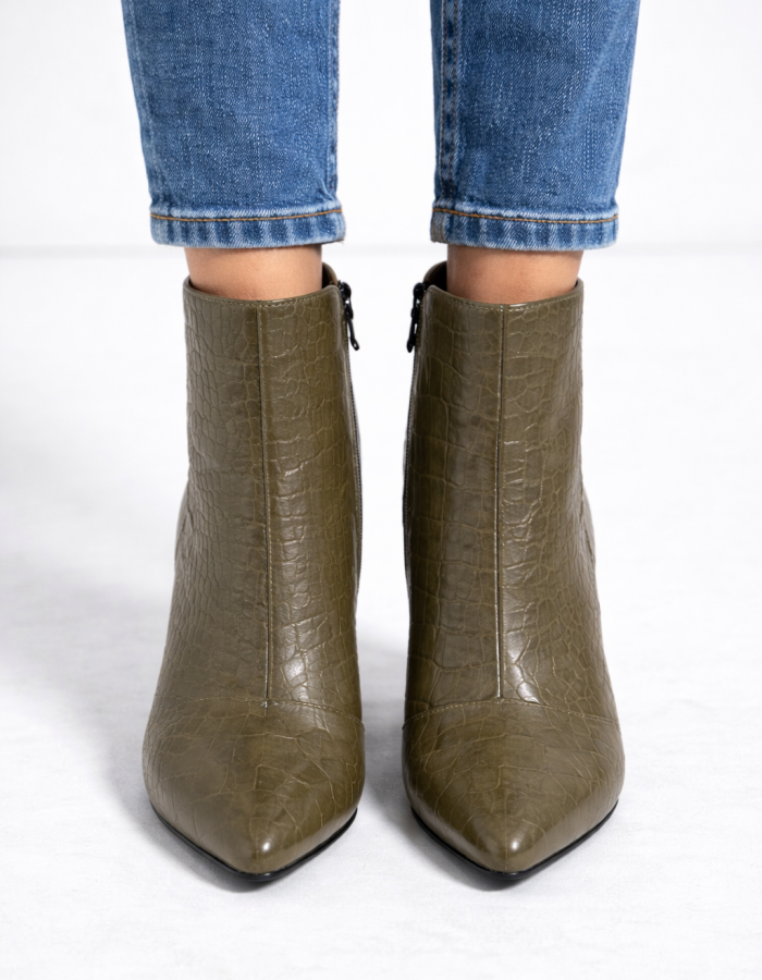 6321 حذاء نسائي محجر - Khaki