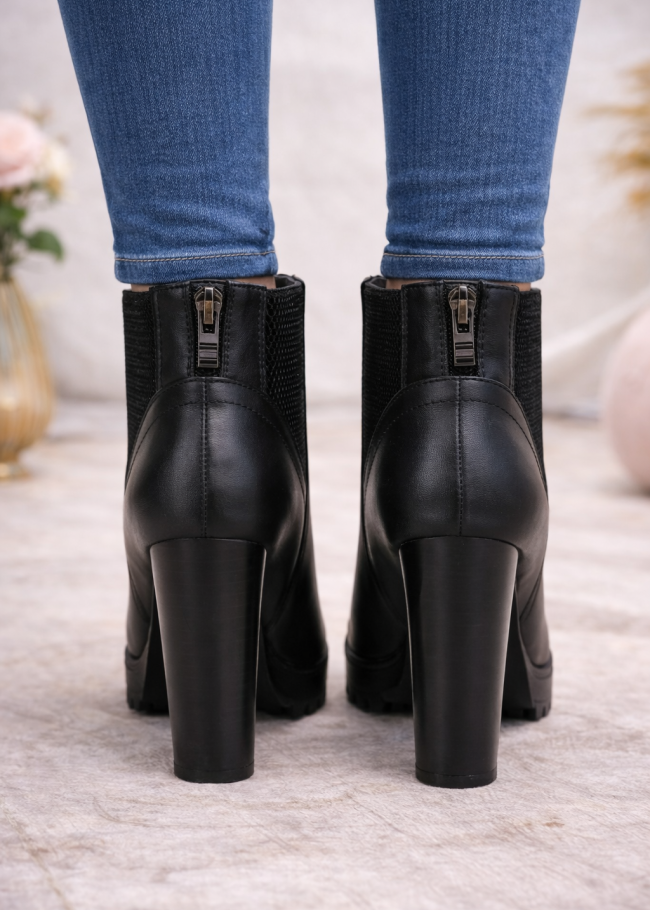 6325 حذاء نسائي كعب عالي - اسود