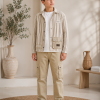3552  طقم صبياني أتيكيت ثانك - Beige