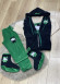 4-PIECE VELVET SUIT WOMEN'S TRACKSUIT - VEST - T-SHIRT - TROUSERS - SOCKS 1085 Yeşil
