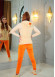 4-PIECE VELVET SUIT LOVE YOU EMBROIDERED WOMEN'S TRACKSUIT - VEST - T-SHIRTS - TROUSERS - SOCKS 1086 Bej