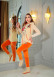 4-PIECE VELVET SUIT LOVE YOU EMBROIDERED WOMEN'S TRACKSUIT - VEST - T-SHIRTS - TROUSERS - SOCKS 1086 Bej