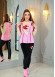 4-PIECE VELVET SUIT LOVE YOU EMBROIDERED WOMEN'S TRACKSUIT - VEST - T-SHIRTS - TROUSERS - SOCKS 1086 Pembe