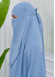 Muslim Dresses For Women ,Abayas Prayer Islamic Clothes Long dress Hijab Bonnet 2Pieces Sleeve Hijab Sheet 822 Bebe Mavi