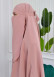 Muslim Dresses For Women ,Abayas Prayer Islamic Clothes Long dress Hijab Bonnet 2Pieces Sleeve Hijab Sheet 822 Pudra
