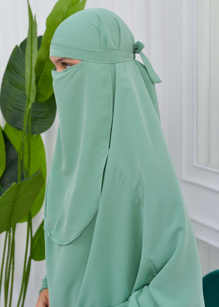 mint green muslimah dress Zquuvou Women's Muslim Maxi Dress Abaya One-Piece V Neck Bronzing Dress Islamic Full Length Kaftan Daily Casual Mint Green, Size: Large