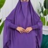 طقم إسدال شرعي قطعتين بأكمام زم 822 - موف