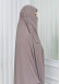 Muslim Dresses For Women ,Abayas Prayer Islamic Clothes Long dress Hijab Bonnet 2Pieces Sleeve Hijab Sheet 822 - light brown