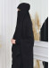 Muslim Dresses For Women ,Abayas Prayer Islamic Clothes Long dress Hijab Bonnet 2Pieces Sleeve Hijab Sheet 822 Siyah