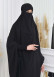 Muslim Dresses For Women ,Abayas Prayer Islamic Clothes Long dress Hijab Bonnet 2Pieces Sleeve Hijab Sheet 822 Siyah