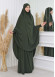 Muslim Dresses For Women ,Abayas Prayer Islamic Clothes Long dress Hijab Bonnet 2Pieces Sleeve Hijab Sheet 822 Haki